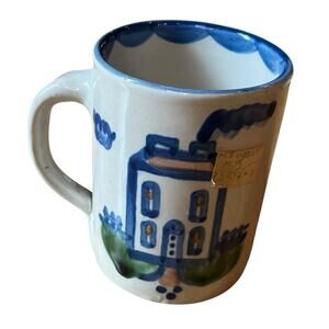 MA Hadley Pottery Stoneware Coffee Mug House Dawn “All Gone” VTG